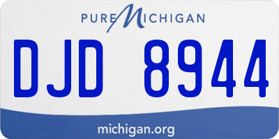 MI license plate DJD8944