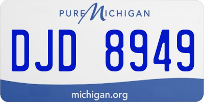 MI license plate DJD8949