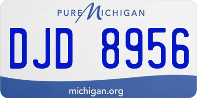 MI license plate DJD8956