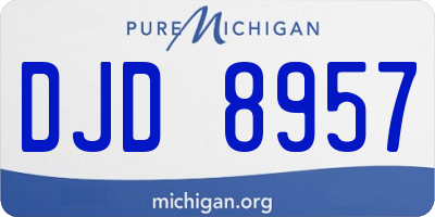 MI license plate DJD8957