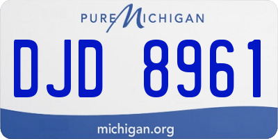 MI license plate DJD8961