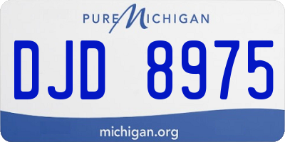 MI license plate DJD8975