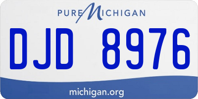 MI license plate DJD8976