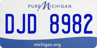 MI license plate DJD8982