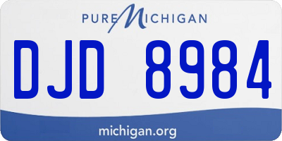 MI license plate DJD8984