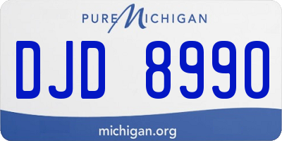 MI license plate DJD8990