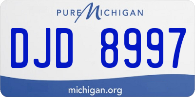 MI license plate DJD8997