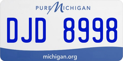 MI license plate DJD8998