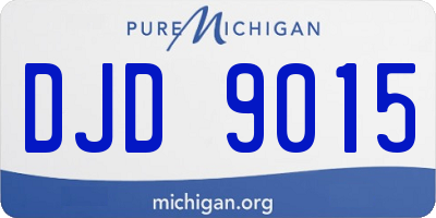 MI license plate DJD9015