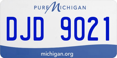 MI license plate DJD9021