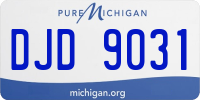 MI license plate DJD9031
