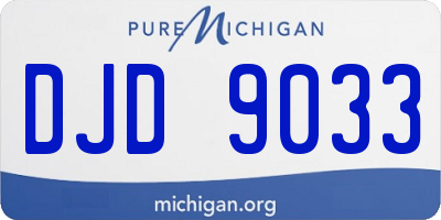 MI license plate DJD9033