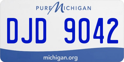 MI license plate DJD9042