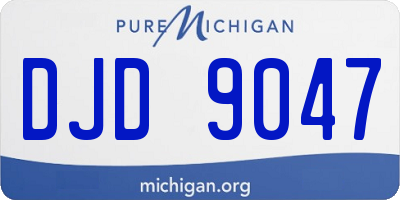 MI license plate DJD9047