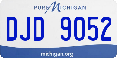 MI license plate DJD9052