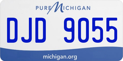 MI license plate DJD9055