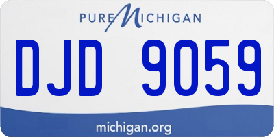 MI license plate DJD9059
