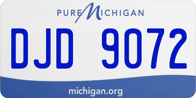 MI license plate DJD9072