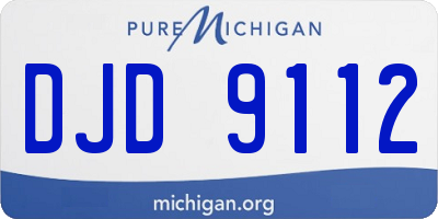 MI license plate DJD9112