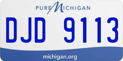 MI license plate DJD9113
