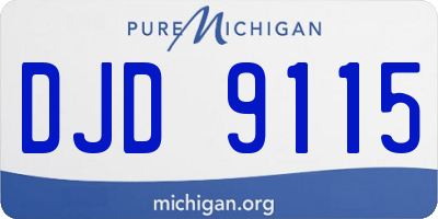 MI license plate DJD9115