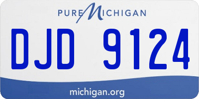 MI license plate DJD9124