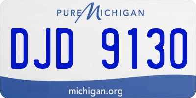 MI license plate DJD9130
