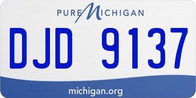 MI license plate DJD9137