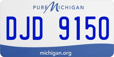 MI license plate DJD9150