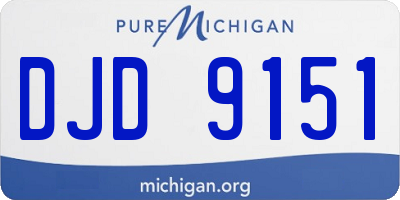 MI license plate DJD9151