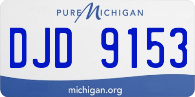 MI license plate DJD9153