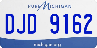 MI license plate DJD9162
