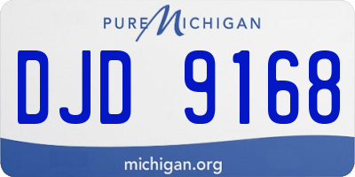 MI license plate DJD9168
