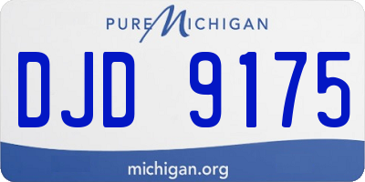 MI license plate DJD9175