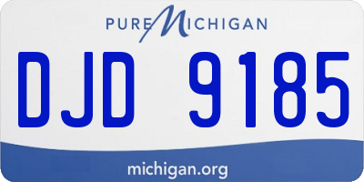 MI license plate DJD9185