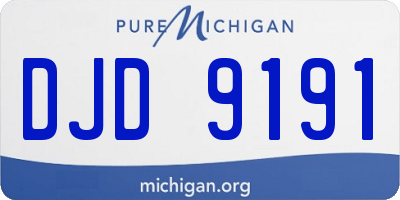MI license plate DJD9191