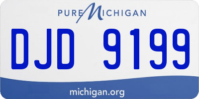 MI license plate DJD9199