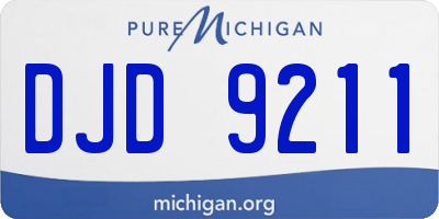 MI license plate DJD9211