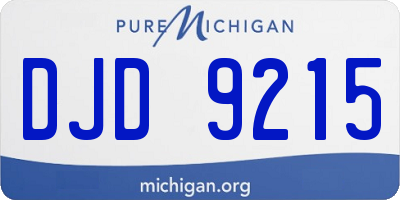 MI license plate DJD9215