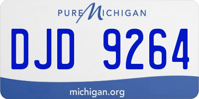 MI license plate DJD9264