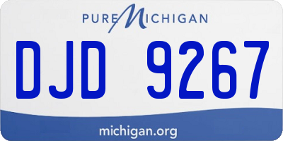 MI license plate DJD9267