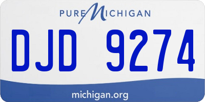 MI license plate DJD9274
