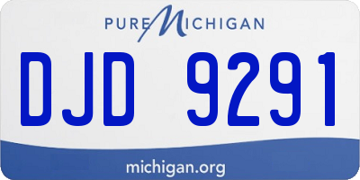 MI license plate DJD9291
