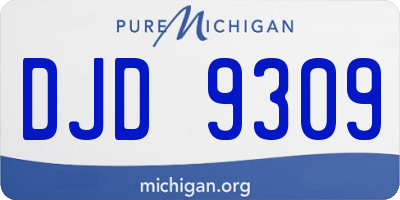 MI license plate DJD9309