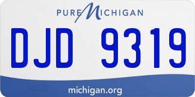 MI license plate DJD9319