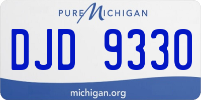 MI license plate DJD9330