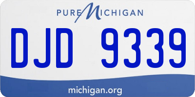 MI license plate DJD9339