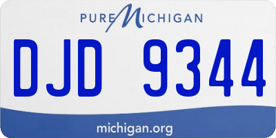 MI license plate DJD9344