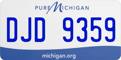 MI license plate DJD9359