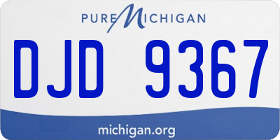 MI license plate DJD9367